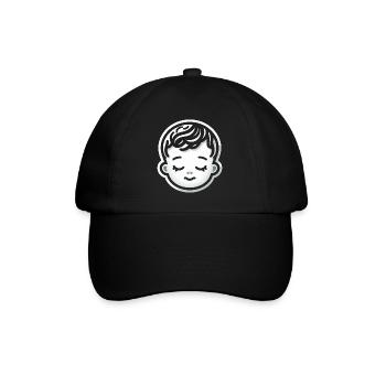 Baby Kopf Schlaf - Baseballkappe - Schwarz/Schwarz - Vorne