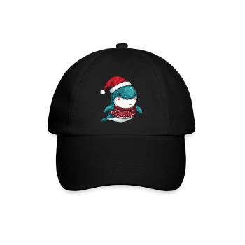 Wal Weihnachten - Baseballkappe - Schwarz/Schwarz - Vorne