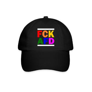 Fck afd - Baseballkappe - Schwarz/Schwarz - Vorne