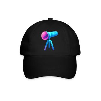 Conception de télescope plat et coloré - Casquette classique - noir/noir - Devant