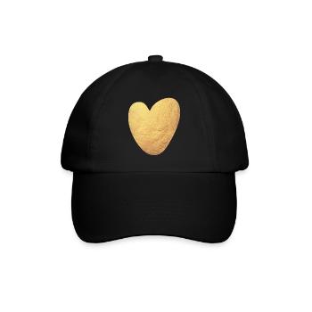 Coeur d’or Yoga Amour Luxe Amour Symbole Mariage - Casquette classique - noir/noir - Devant