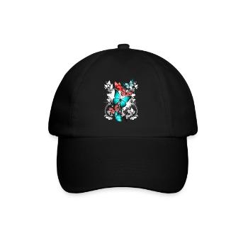 Butterfly Colorful Colorful Beautiful Art Nature - Baseball Cap - black/black - Front