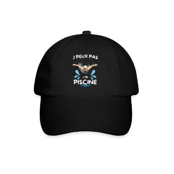 J'y peux pas, j'ai piscine - Casquette classique - noir/noir - Devant