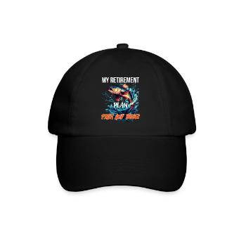 Mon plan de retraite : poisson et bière - Casquette classique - noir/noir - Devant