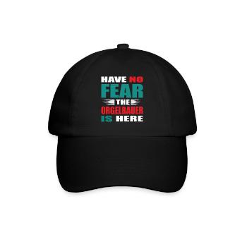 Have no Fear the Orgelbauer is here Outfit - Baseballkappe - Schwarz/Schwarz - Vorne