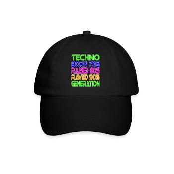 Génération Techno - Casquette classique - noir/noir - Devant