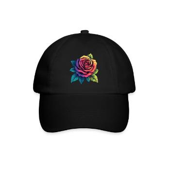 Fleur de rose - Casquette classique - noir/noir - Devant