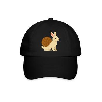 Lapin Escargot tout mignon - Casquette classique - noir/noir - Devant