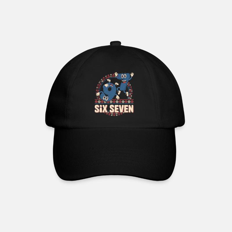 6 7 Sechs Sieben Meme -- Aura Points Kids Gaming - Baseballkappe - Schwarz/Schwarz