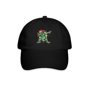 Graffiti frog in Dab street art design - Baseball Cap - black/black - Front