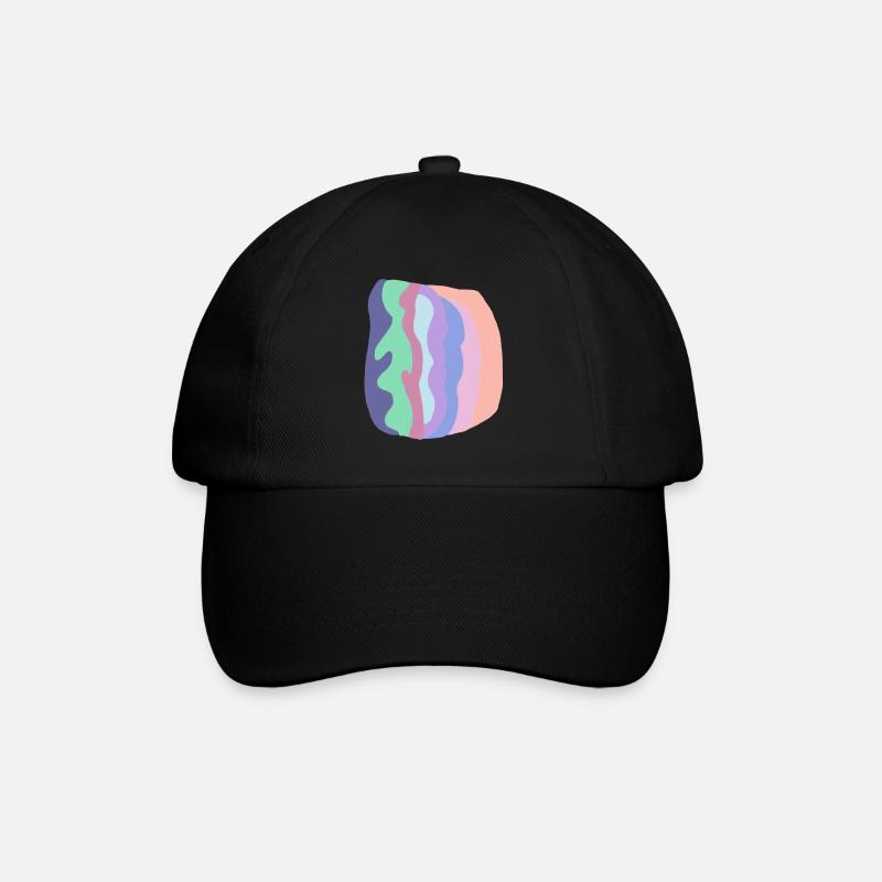 Couches d’ondes pastel - Casquette classique - noir/noir