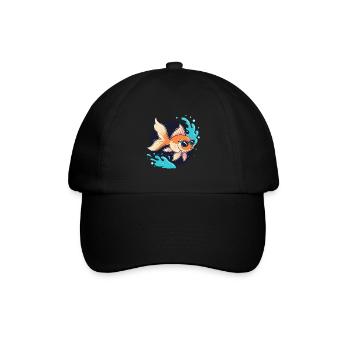 Retro Golden Fish Glasses - Baseball Cap - black/black - Front
