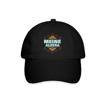 Ehefrau Alessa - Baseballkappe - Schwarz/Schwarz - Vorne