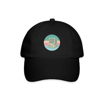 Retro PC Pastel Smile - Baseball Cap - black/black - Front