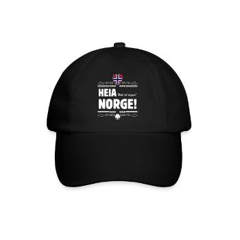 HEIA NORGE! Helt til topps! - Baseball Cap - black/black - Front