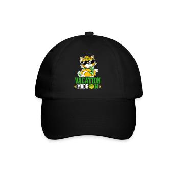 Vacation Mode On Cat Sunglasses Motif - Baseball Cap - black/black - Front