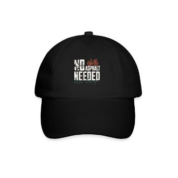 Pas besoin d’asphalte | Vélo de gravier - Casquette classique - noir/noir - Devant