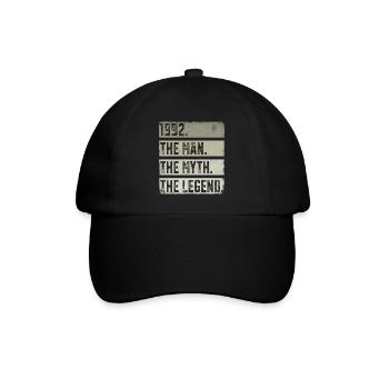 Né en 1992 Homme Mythe Légende Anniversaire - Casquette classique - noir/noir - Devant