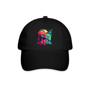 Retro Konsole - Baseballkappe - Schwarz/Schwarz - Vorne