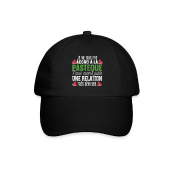 Pastèque Fruit Relation Cadeau Humour Rouge Vert - Casquette classique - noir/noir - Devant