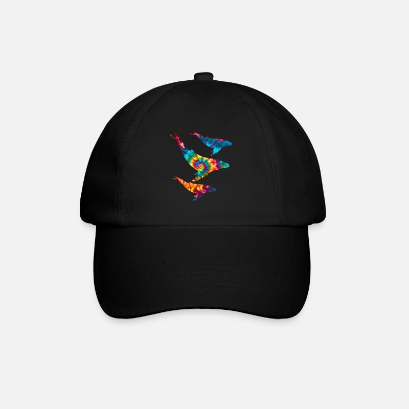 Baleines à bosse Tie Dye - Casquette classique - noir/noir