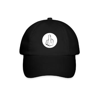 fuck you, fucking, middlefinger - Baseballkappe - Schwarz/Schwarz - Vorne