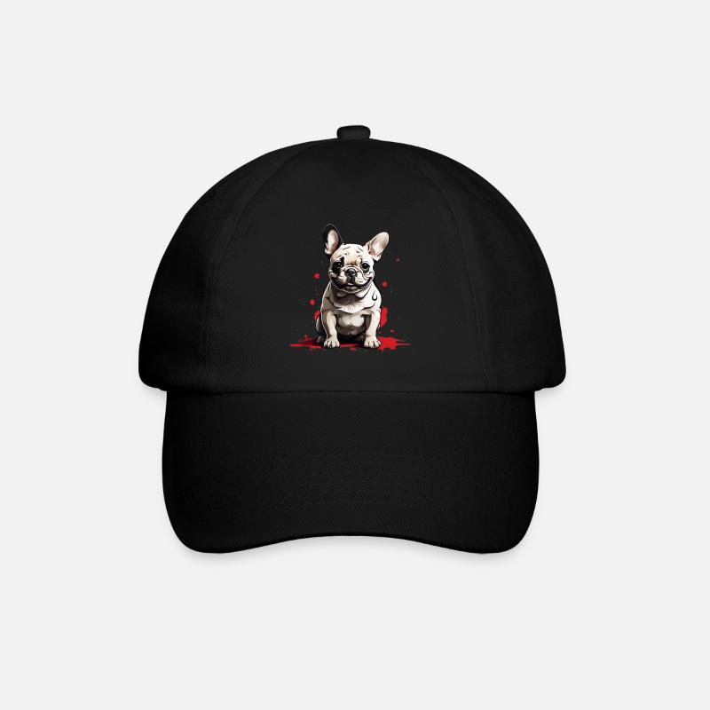 CHIEN BOULEDOGUE FRANÇAIS - Casquette classique - noir/noir