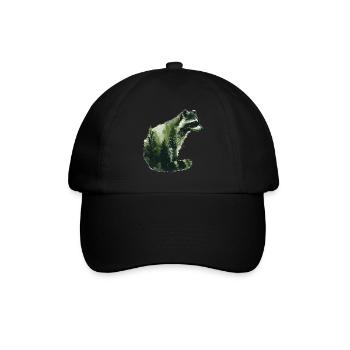 Cute Raccoon Raccoon Nature Baby Raccoon Forest - Baseball Cap - black/black - Front