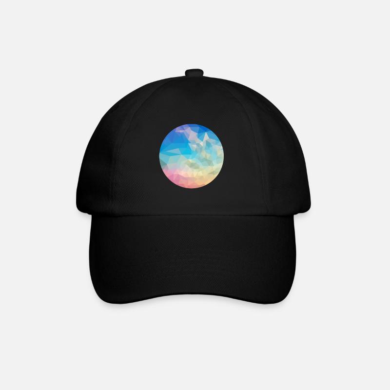 abstract - Baseball Cap - black/black