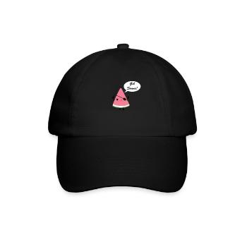 Melone Pirat Sonne - Baseballkappe - Schwarz/Schwarz - Vorne