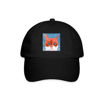 cat - Baseball Cap - black/black - Front