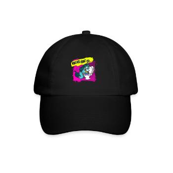 Montags könnt ich... Lustiges Einhorn Design - Baseballkappe - Schwarz/Schwarz - Vorne