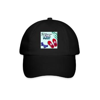GOOD THINGS COME with fitness - Baseball Cap - black/black - Front