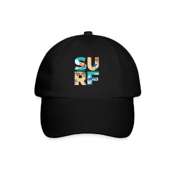 SURF Dété Plage Vagues Surf - Idée cadeau - Casquette classique - noir/noir - Devant