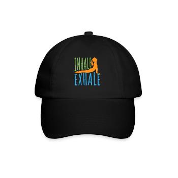 Yoga Inhalation d’expire - Idée de cadeau - Casquette classique - noir/noir - Devant