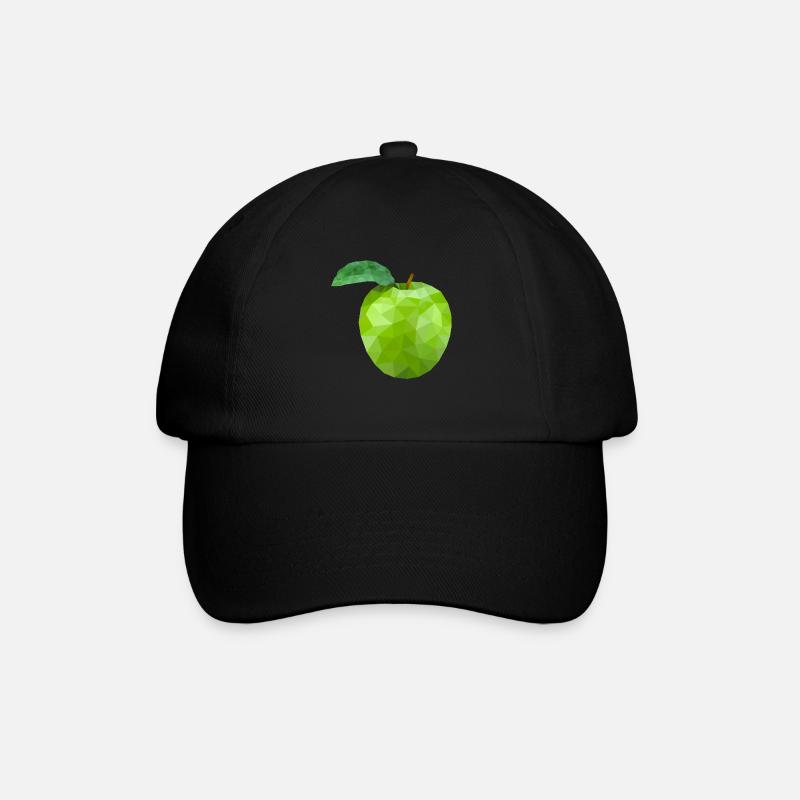 Apfel - Baseballkappe - Schwarz/Schwarz