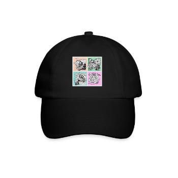 Zentangle-Muster patterncontest - Baseballkappe - Schwarz/Schwarz - Vorne