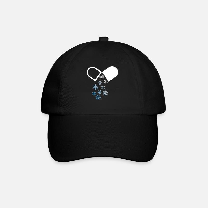 Snow Winter Pill - Baseball Cap - black/black