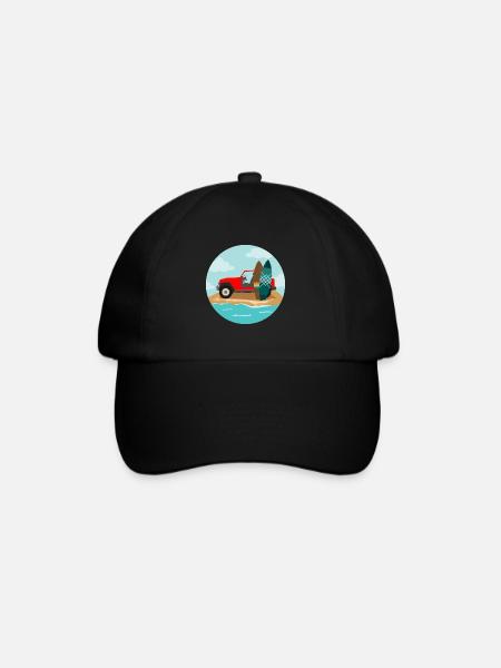 Surf jeep vague et cadeau surfeur surfeur - Casquette classique - noir/noir
