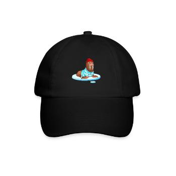 Hipster Walrus | ⚓ Nordique | hanséatique - Casquette classique - noir/noir - Devant