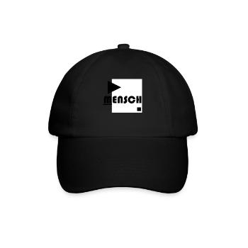 Mensch Bauhaus schwarz weiß - Baseballkappe - Schwarz/Schwarz - Vorne