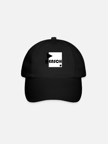 Mensch Bauhaus schwarz weiß - Baseballkappe - Schwarz/Schwarz