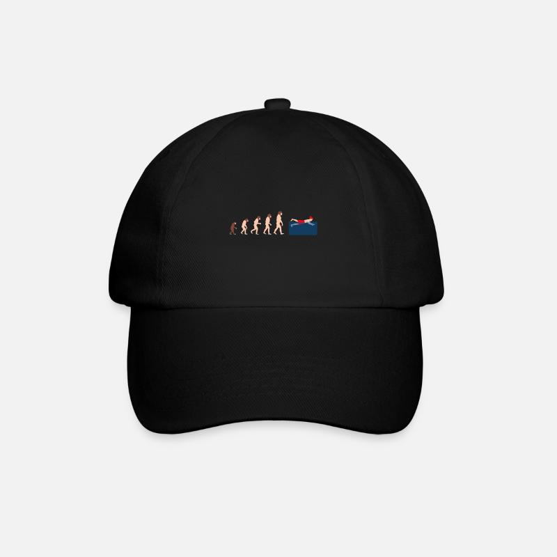 Evolution winter swimming Funny gift idea - Baseball Cap - black/black