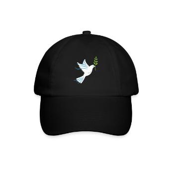 Colombe de paix symbole de l'idée de cadeau d'amitié - Casquette classique - noir/noir - Devant