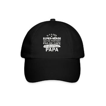 super héros qui ne portent pas de cape, Papa - Casquette classique - noir/noir - Devant