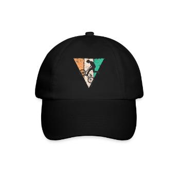 BMX BICYCLE VELO JUMP BIKER CYCLING STYLE MOTIFS - Baseball Cap - black/black - Front