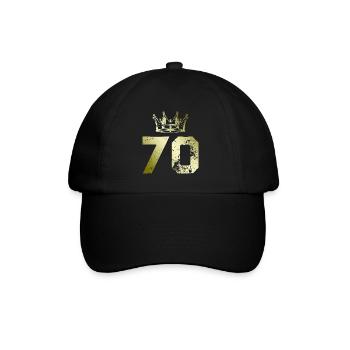 70 Number crown - Baseball Cap - black/black - Front
