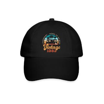 40 Jahre Jubiläum 40 Jahre Jahrgang 1983 Wohnmobil - Baseballkappe - Schwarz/Schwarz - Vorne