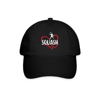 Sport Heart Squash - Baseballkappe - Schwarz/Schwarz - Vorne