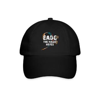 EADG les notes de basse magiques - design de basse cool - Casquette classique - noir/noir - Devant